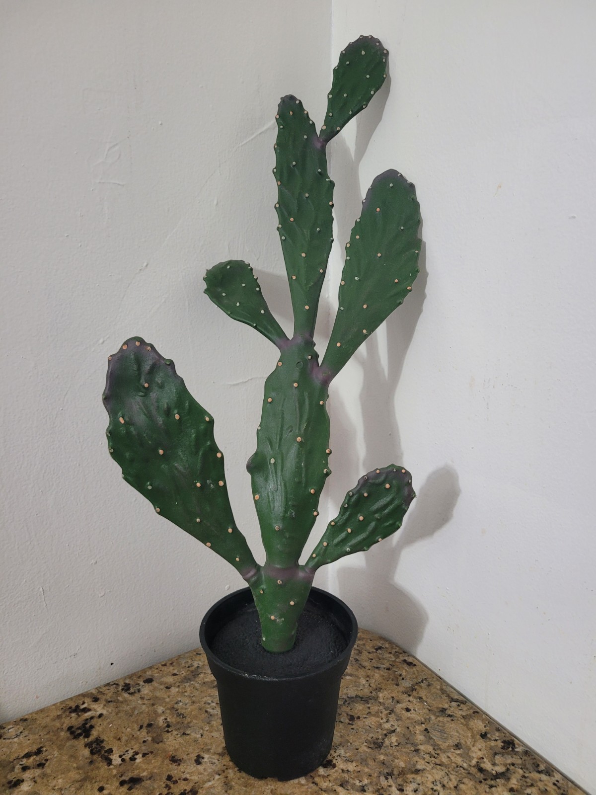 29″ Faux Prickly Pear Cactus Artificial Potted Desert Plant Home Decor