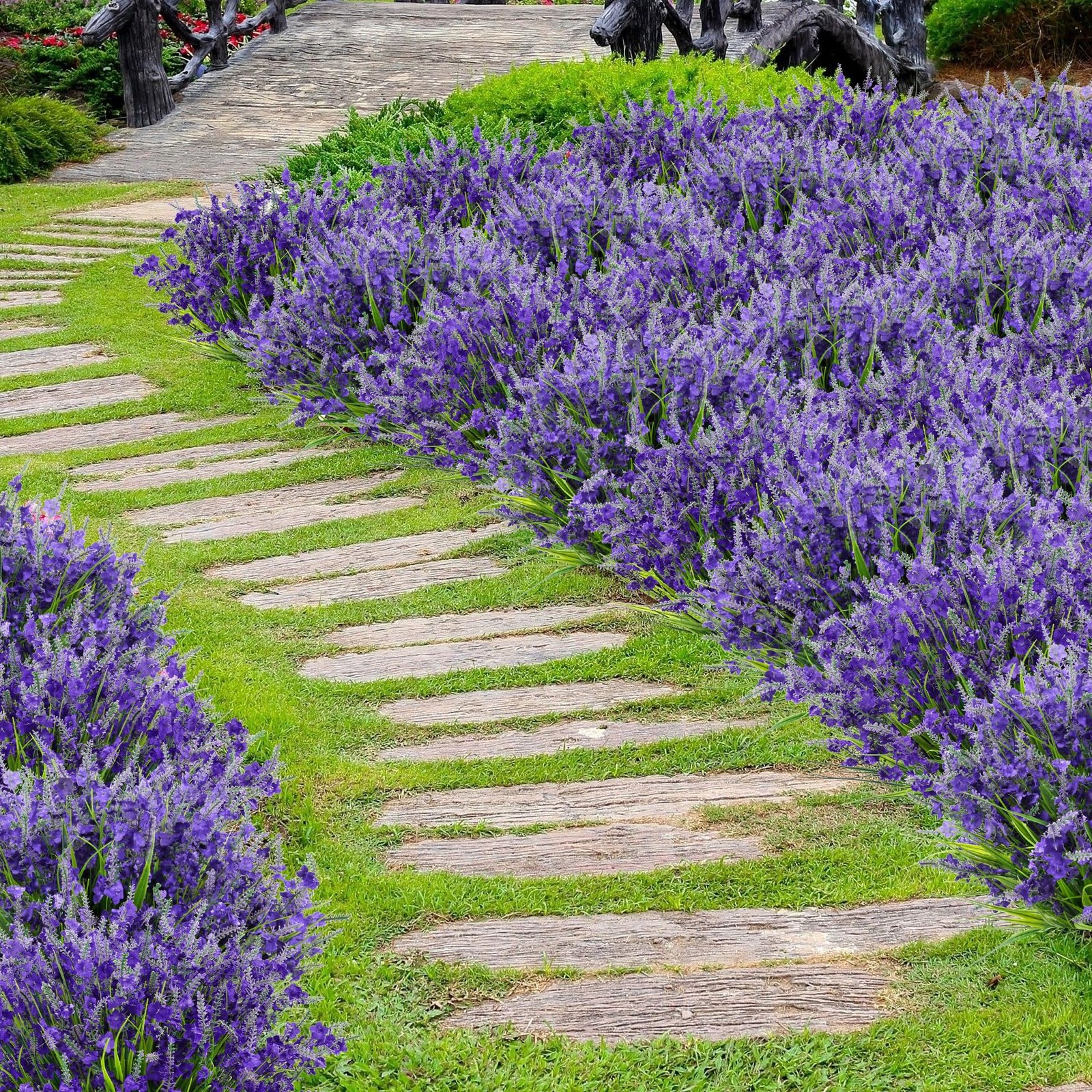 20 Bundles Artificial Lavender Flowers for Outdoors Silk Flowers Faux Plants …