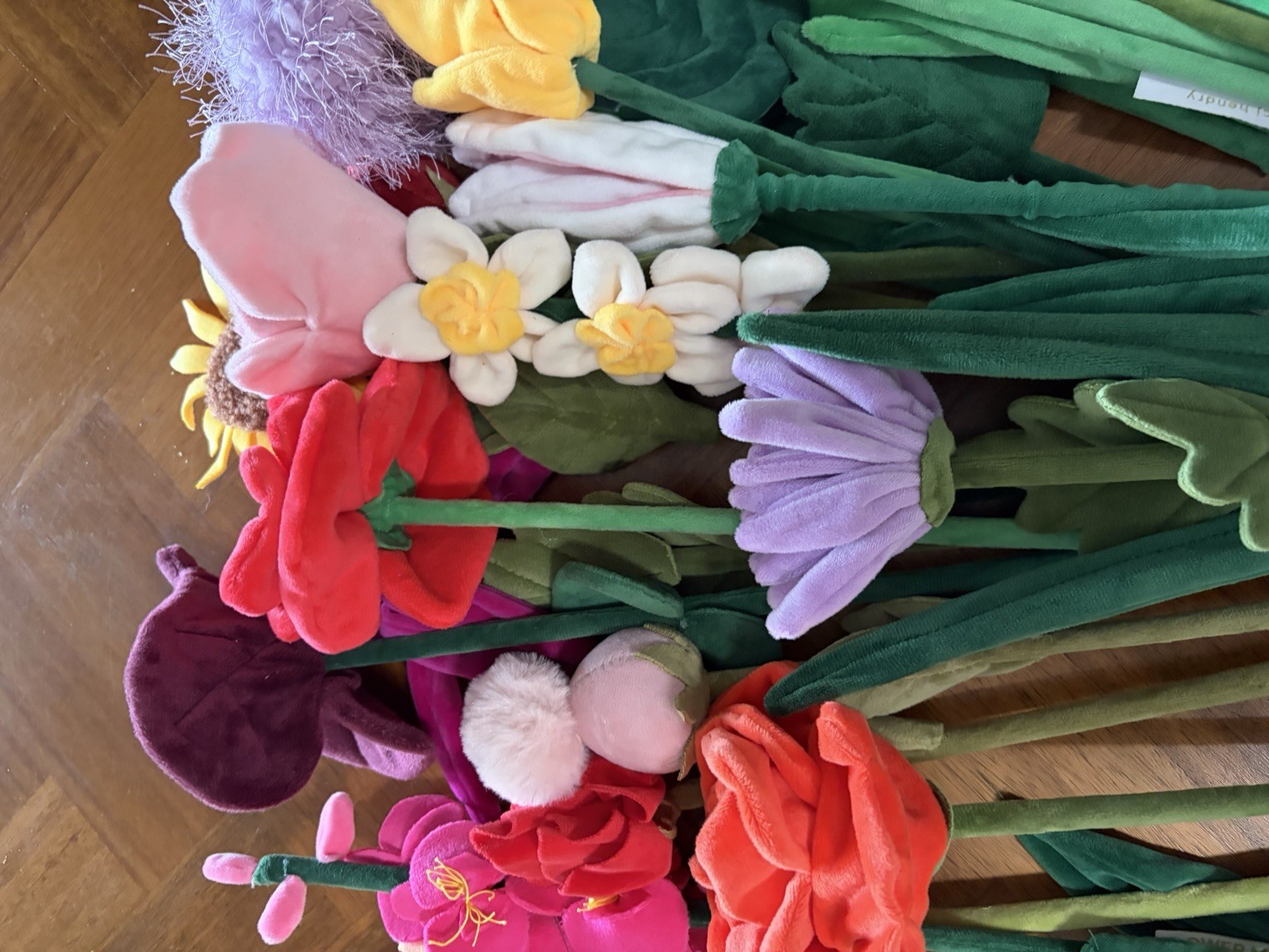 FLOWER MARKET Artificial Fabric Flower Stems Multicolor Original dust bag 2025