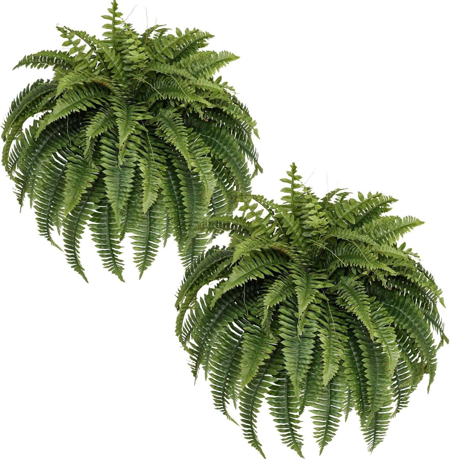 Realistic 48″ Artificial Boston Fern Bush – Pack of 2 for Home Decor