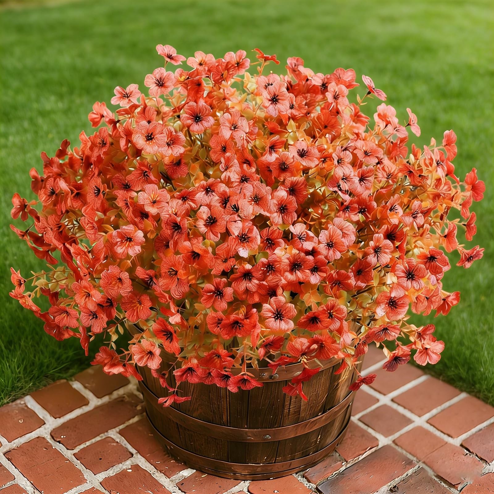 12 Bundles Artificial Flowers for Outdoor UV Resistant and Realistic, Faux Da…