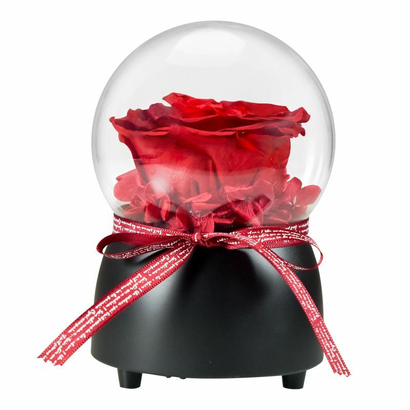 Automatic Rotating Rose Flower Love Valentine Day Birthday Romantic Gifts Womens