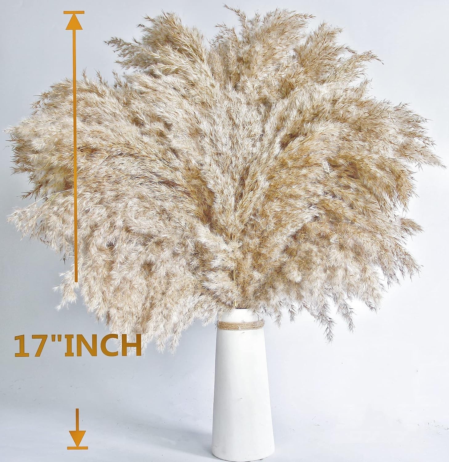 40 PCS Dried Pampas Grass Decor – Stylish Floor Vase Fillers & Wedding Accents