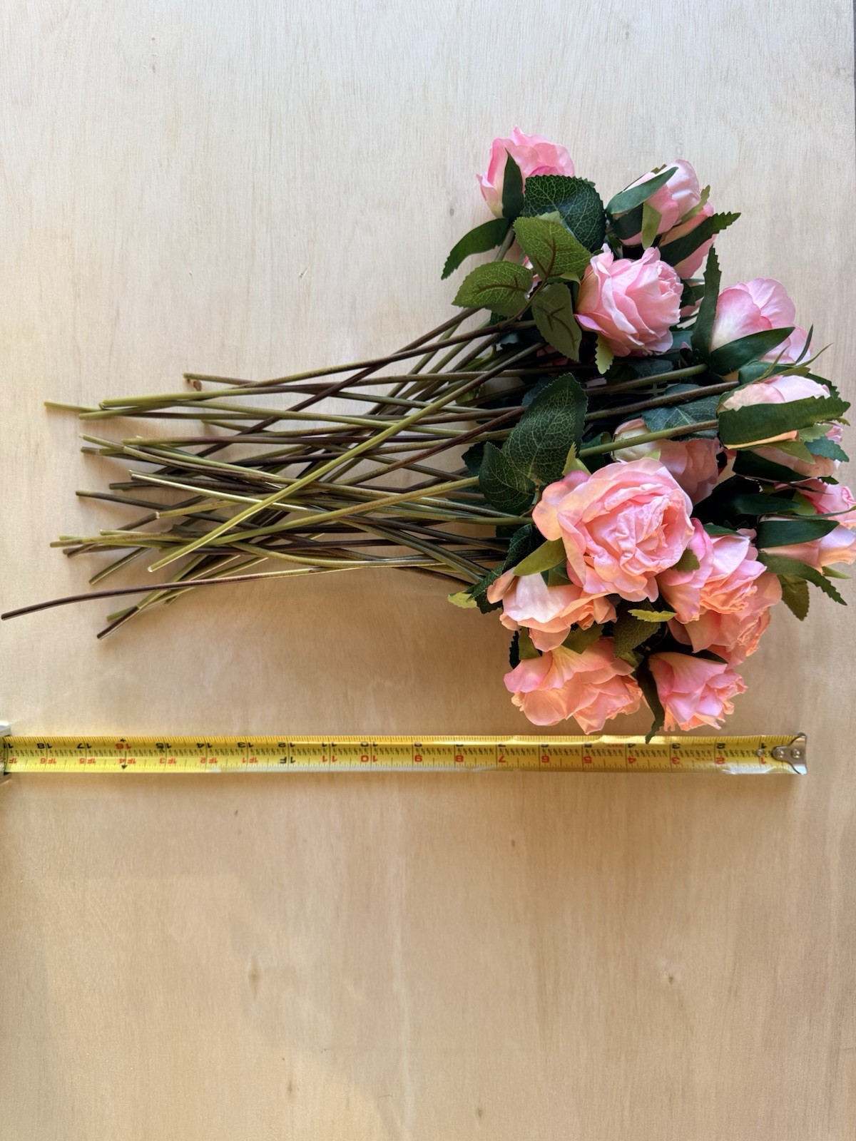 Faux Pink Rose Stems/boquet Artificial Flowers For Wedding/events/crafts/decor