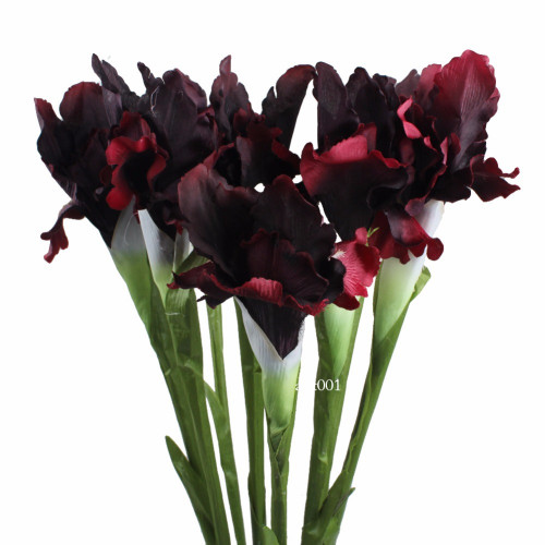 5pcs Iris Artificial Flower Decorative Fake Flowers Silk Flower for Home Decor