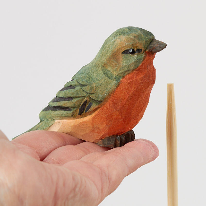 Set of 2 Factory Direct Craft 7-1/2″ Carved Wood Robin Birds on Picks