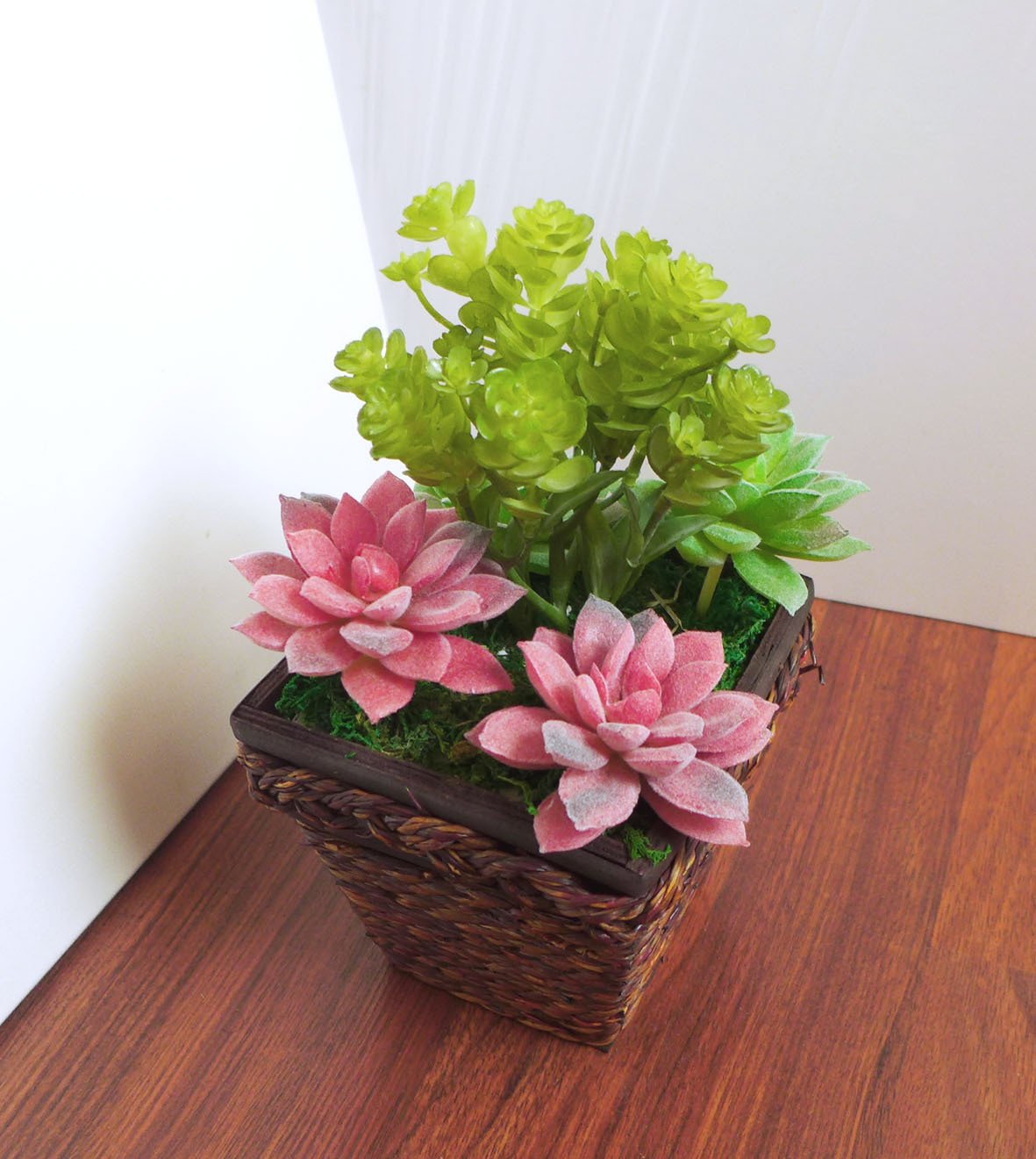 5 Grasses Artificial Mini Flocking Succulents Plants