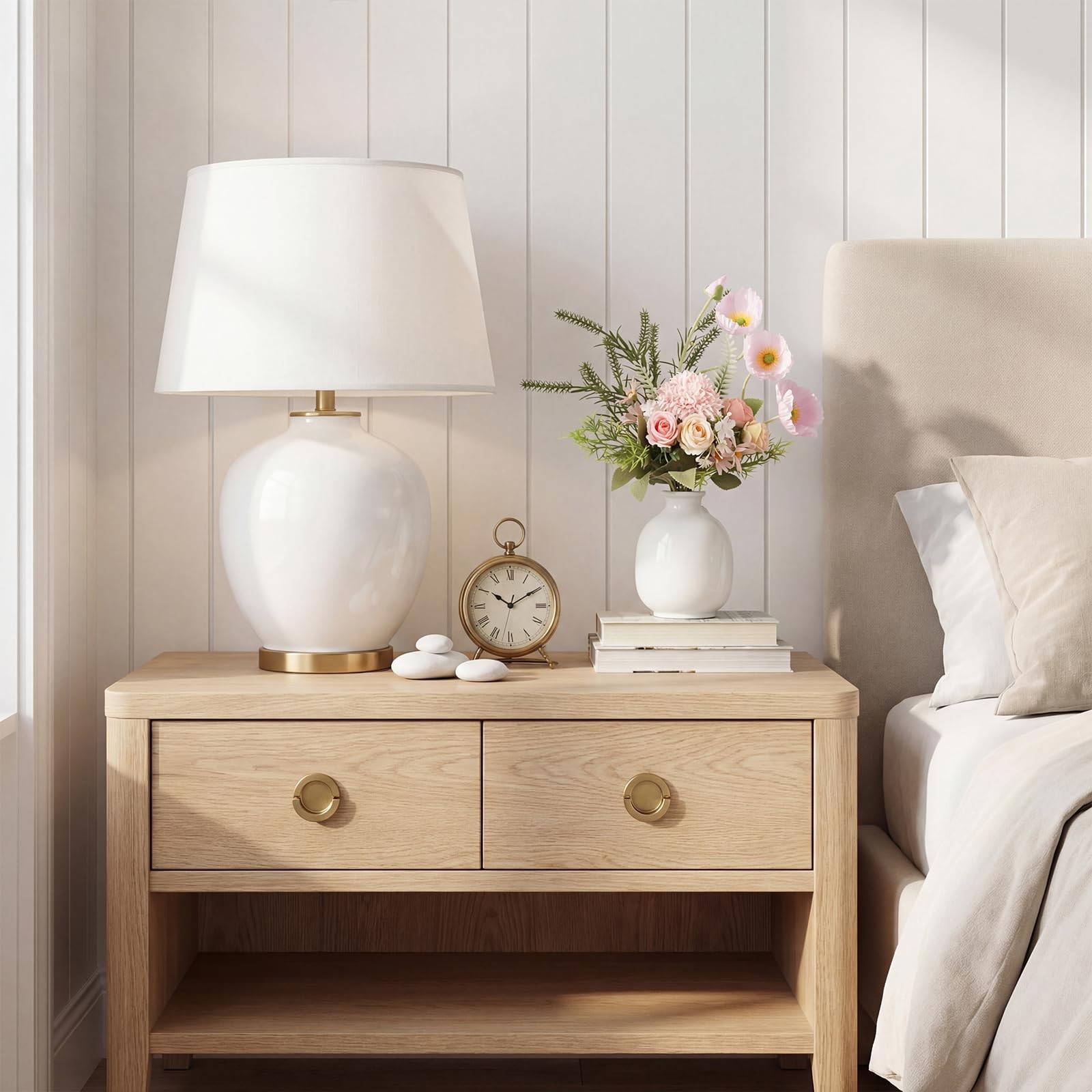 Artificial Pink Flowers Fake Rose Silk Poppy Faux Plants Arrangements Flower …