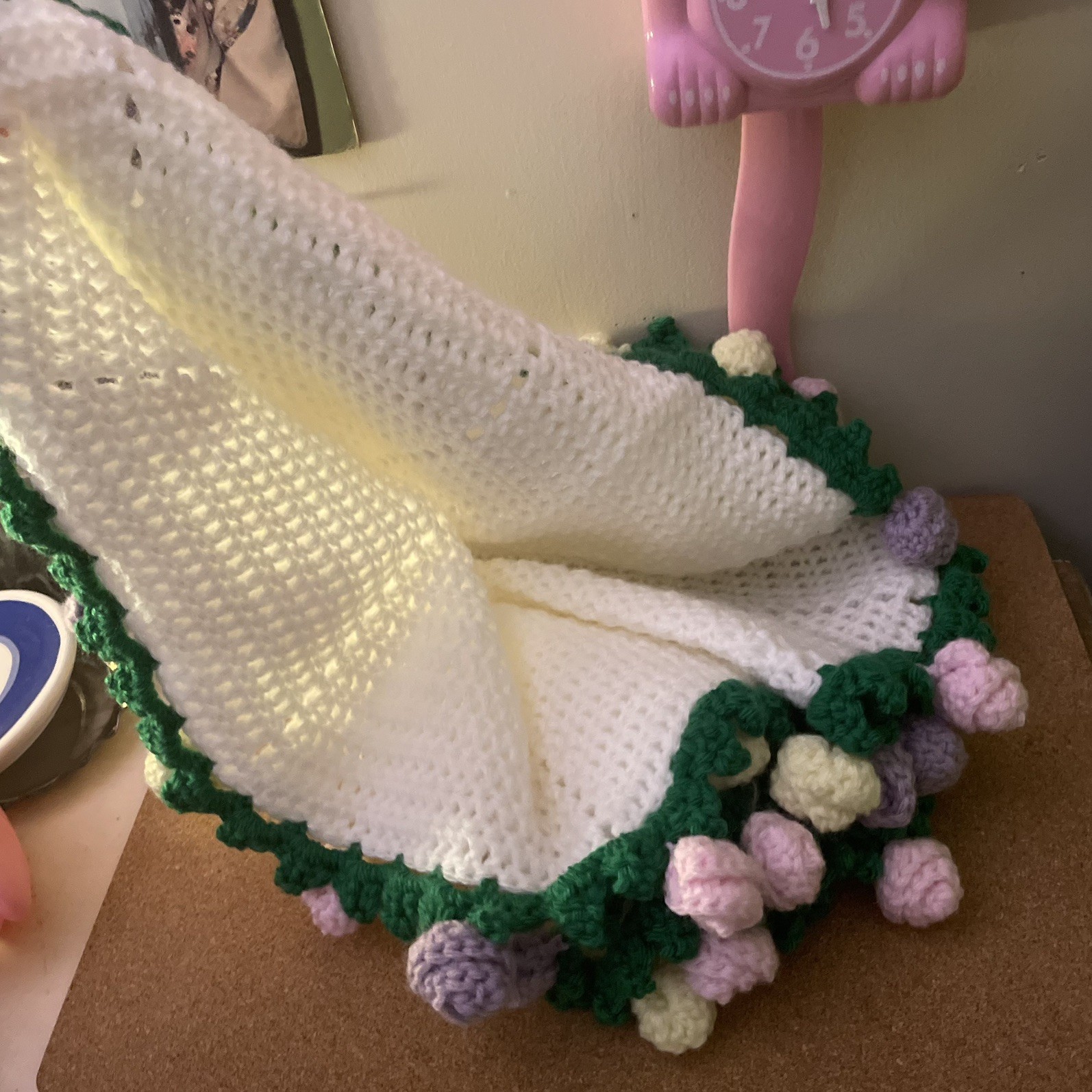 Flower Bouquet Blanket Handmade Crochet Flower Blanket Knitted Throw Blanket