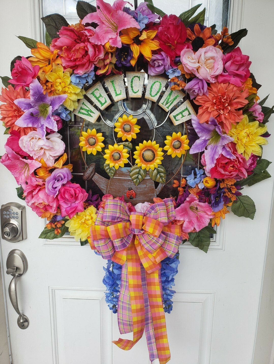 Extra Large Spring Summer Wreath Swag flower