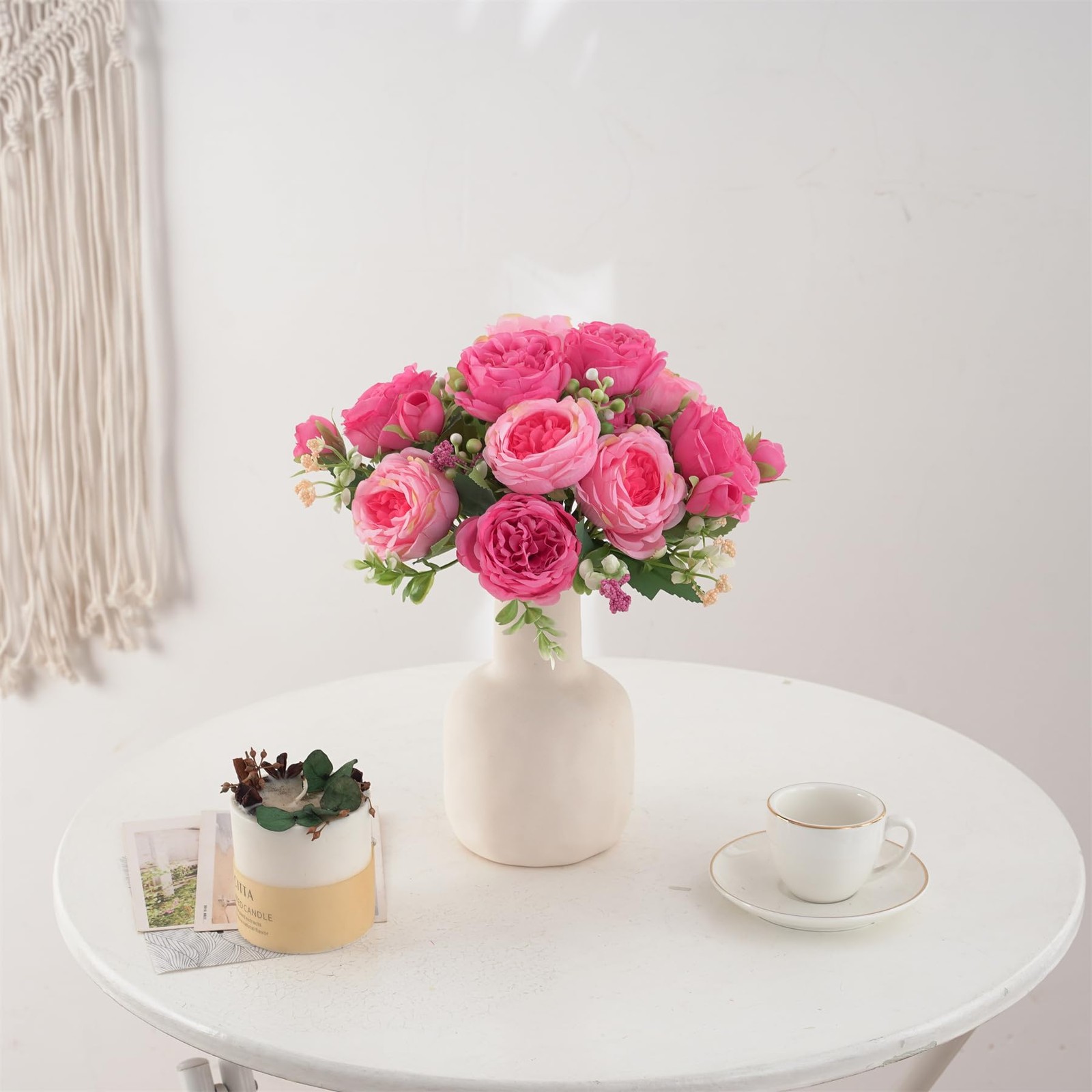 Artificial Silk Peonies 4 Bunches Faux Floral Bouquet for Wedding Home Decor