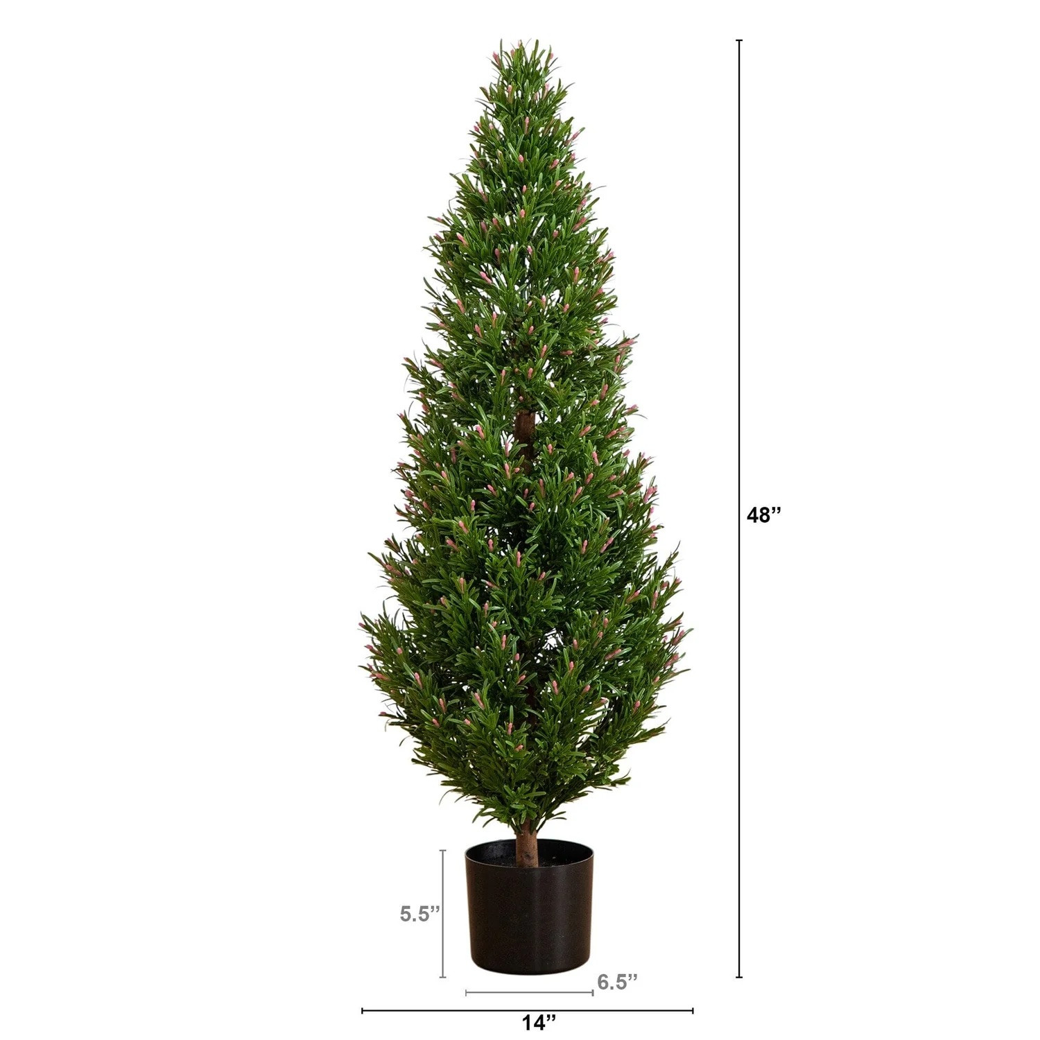4’ UV Resistant Artificial Rosemary Cone Topiary Tree (Indoor/Outdoor)