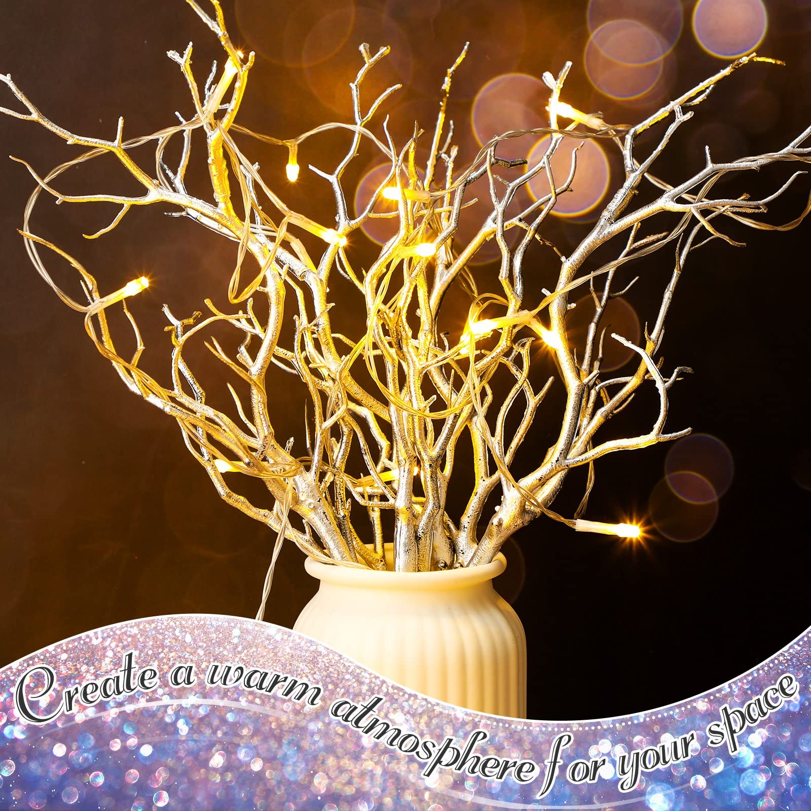 Geosar Plastic Manzanita Branches Artificial Fake Antler Shaped Tree Branch Smal