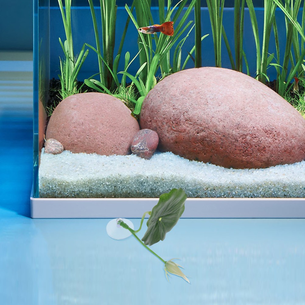 2Pcs Reusable Betta Fish Leaf Hammock with Suction Cup for Aquarium Relaxing