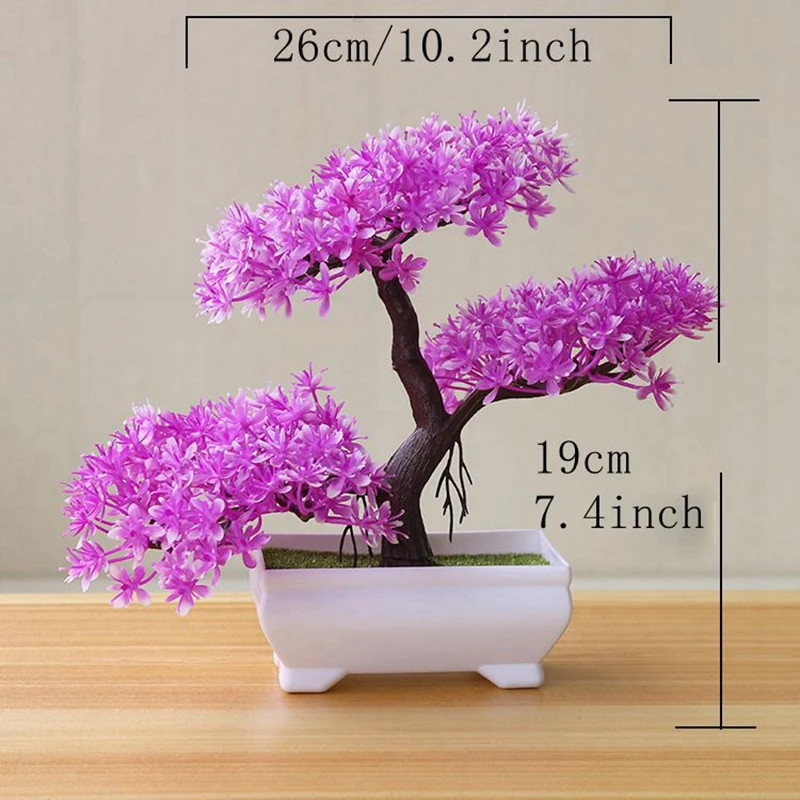 Artificial Tree Bonsai Simulation Plants Pot Plants for Garden Table Home Room B