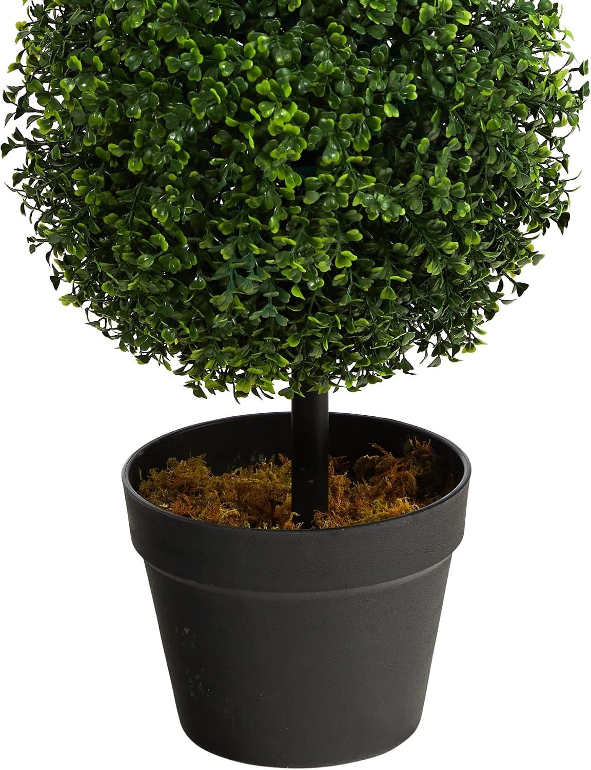 Nearly Natural 36 in. Indoor/Outdoor Artificial Triple Ball Boxwood Topiary Tree