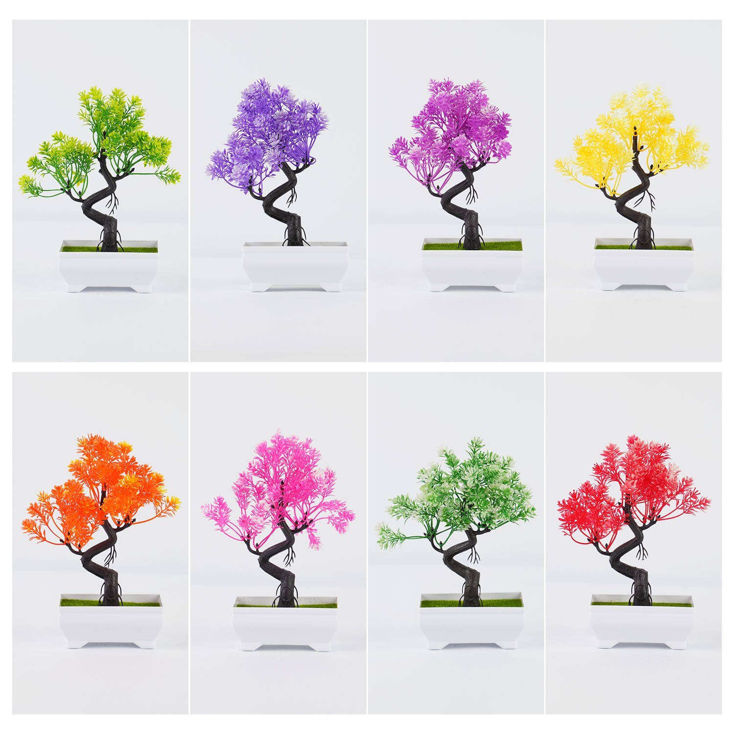Artificial Plants Bonsai Small Tree Simulation Pot Plants Fake Flowers Table
