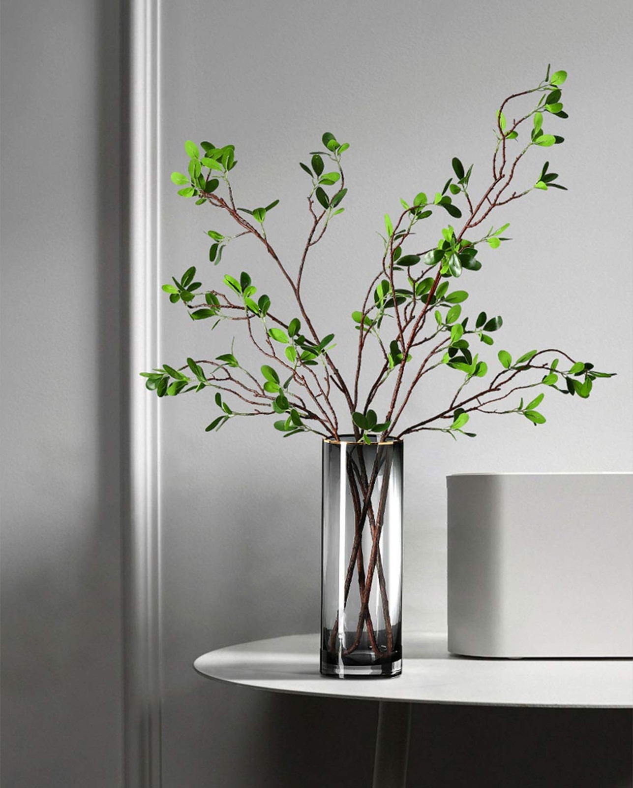 Artificial Plant 43.3 Inch Green Branches Leaf Shop Garden Office Home Decora…