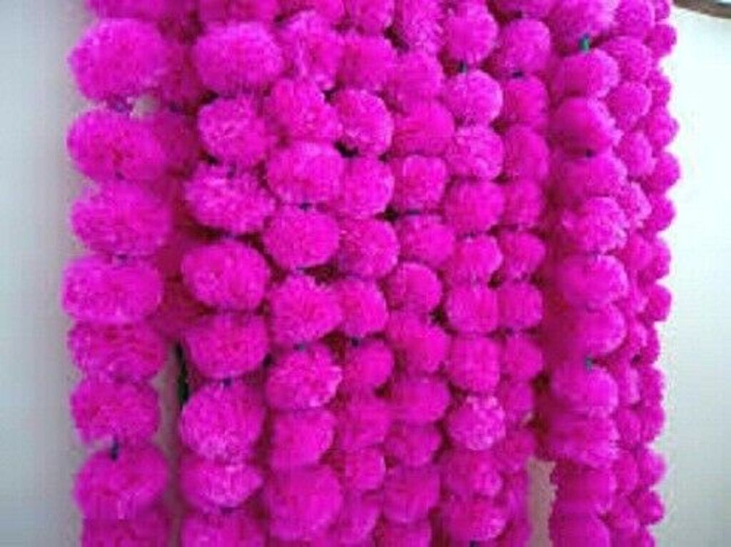 10 PC Artificial marigold indian Event Wedding Flower Garlands Vine Decorative