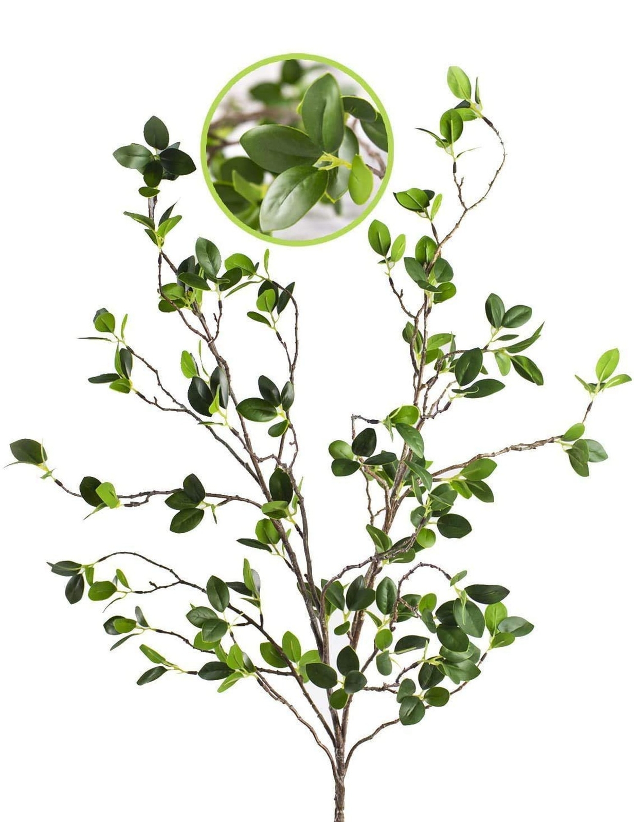 Artificial Plant 43.3 Inch Green Branches Leaf Shop Garden Office Home Decora…