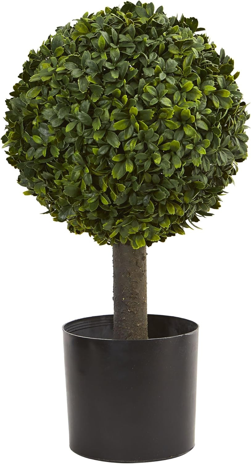 21″ Artificial Boxwood Ball Topiary – Lush Green Decor for Any Space