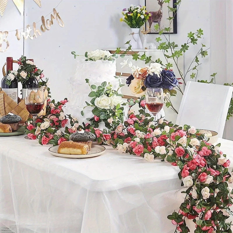 250CM Artificial Rose Flowers for Wedding Home Room Decoration Autumn Garden