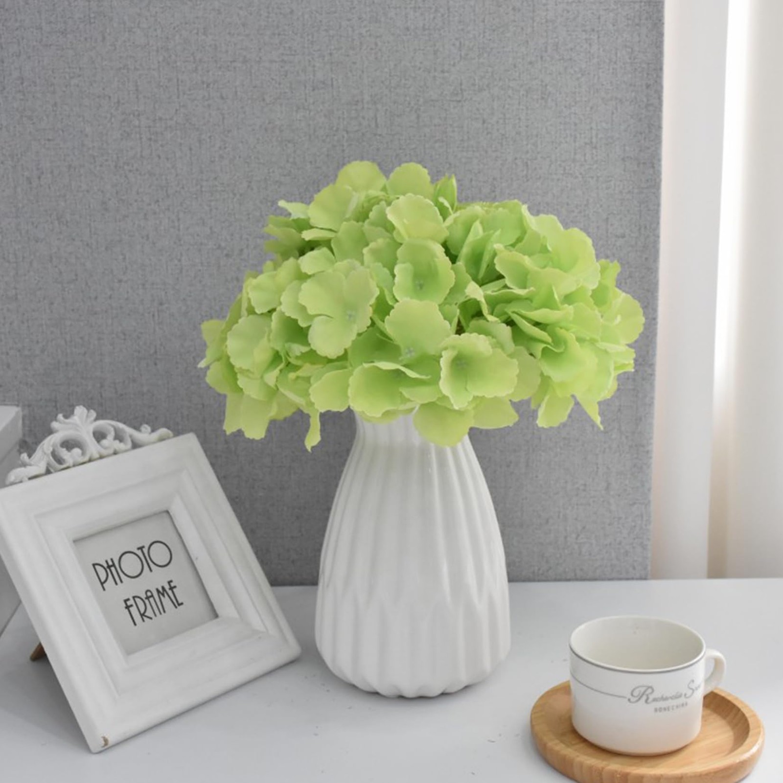 30 Pcs Silk Hydrangea Heads Artificial Flowers Heads and Stems Fake Hydrangea…
