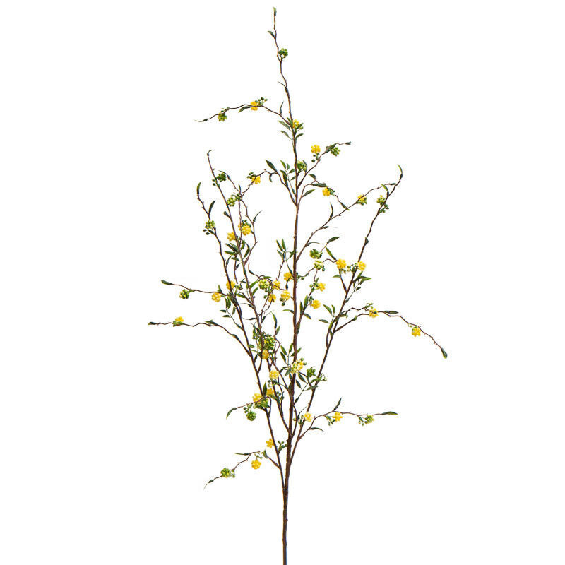 Set of 2 Indoor / Outdoor Yellow Artificial Berry 35″ Sprays