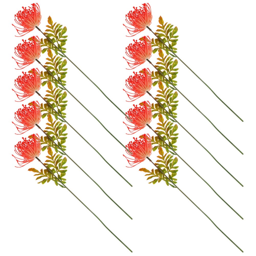 Red Reusable Plastic Lily Flower Picks for Home and Event Decoration