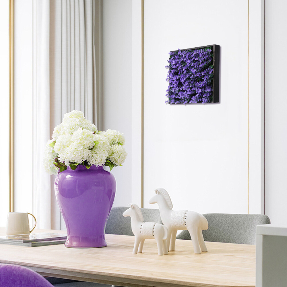 Wood Wall Planter Vase & Artificial Plants Wall Decor Living Room Lounge Office