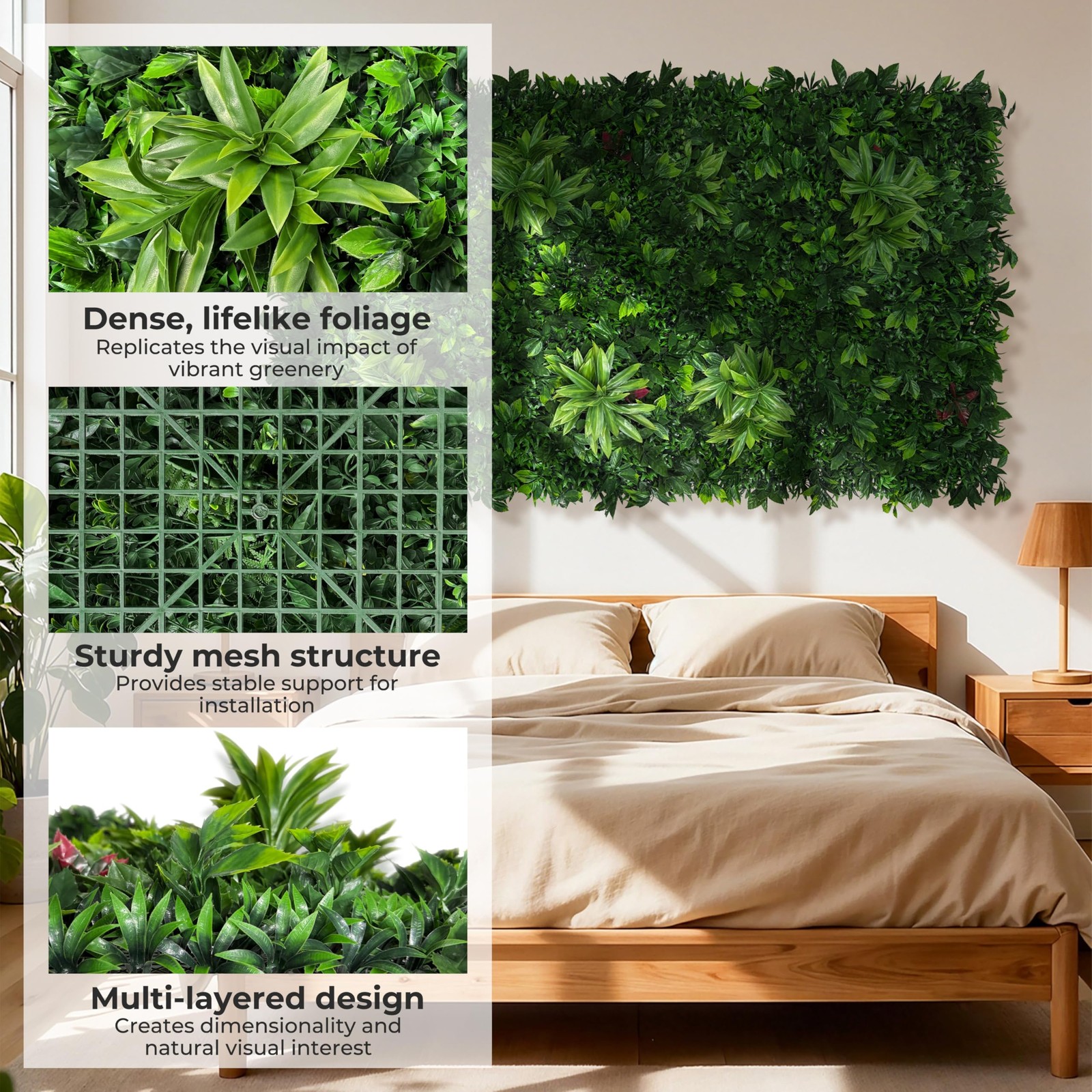BHXCL 40×120 in (33.5 Sqft) Artificial Privacy Boxwood Hedge Roll