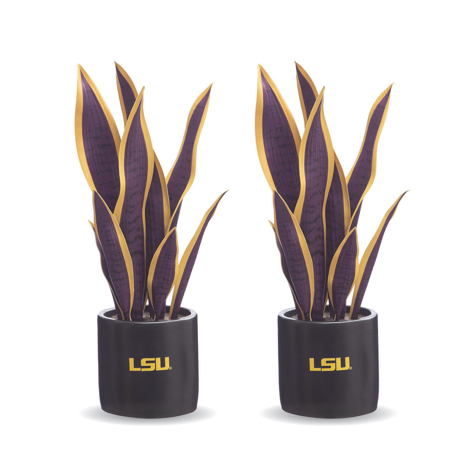LSU Snake Plant Set of 2 – LSU Faux Snake Plant, LSU Gifts for Men, LSU Gifts…