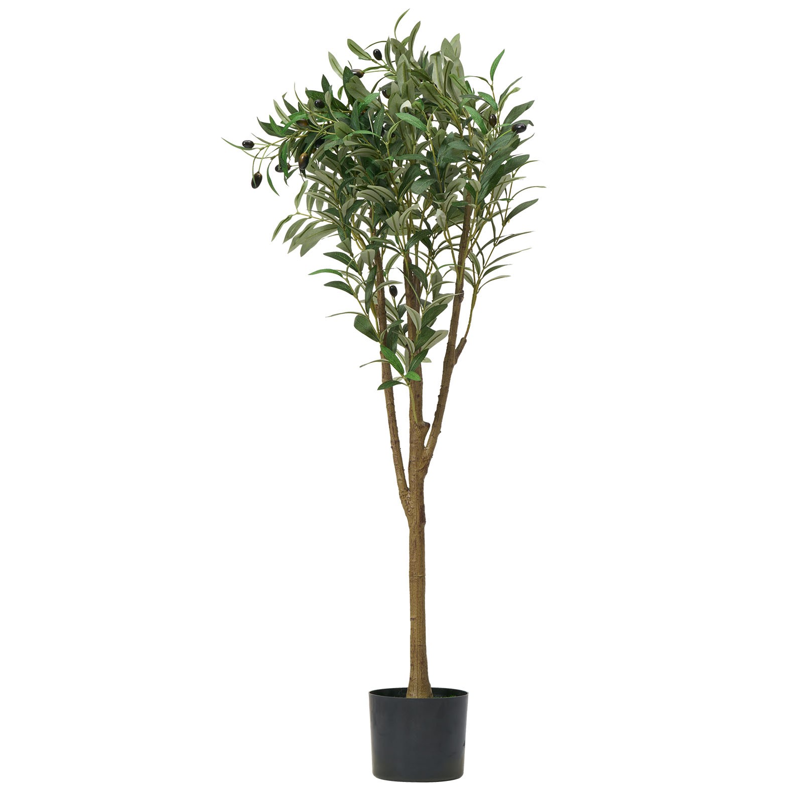 Uimoso 5FT Faux Olive Tree with Black Pot for Indoor and Office Decor