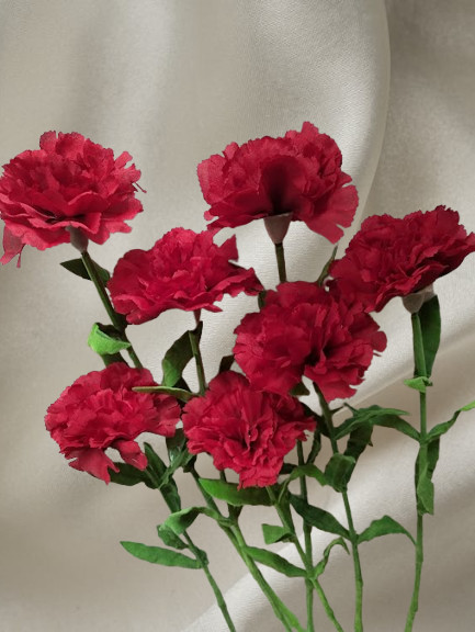 SIX Artificial natural feel Large carnations