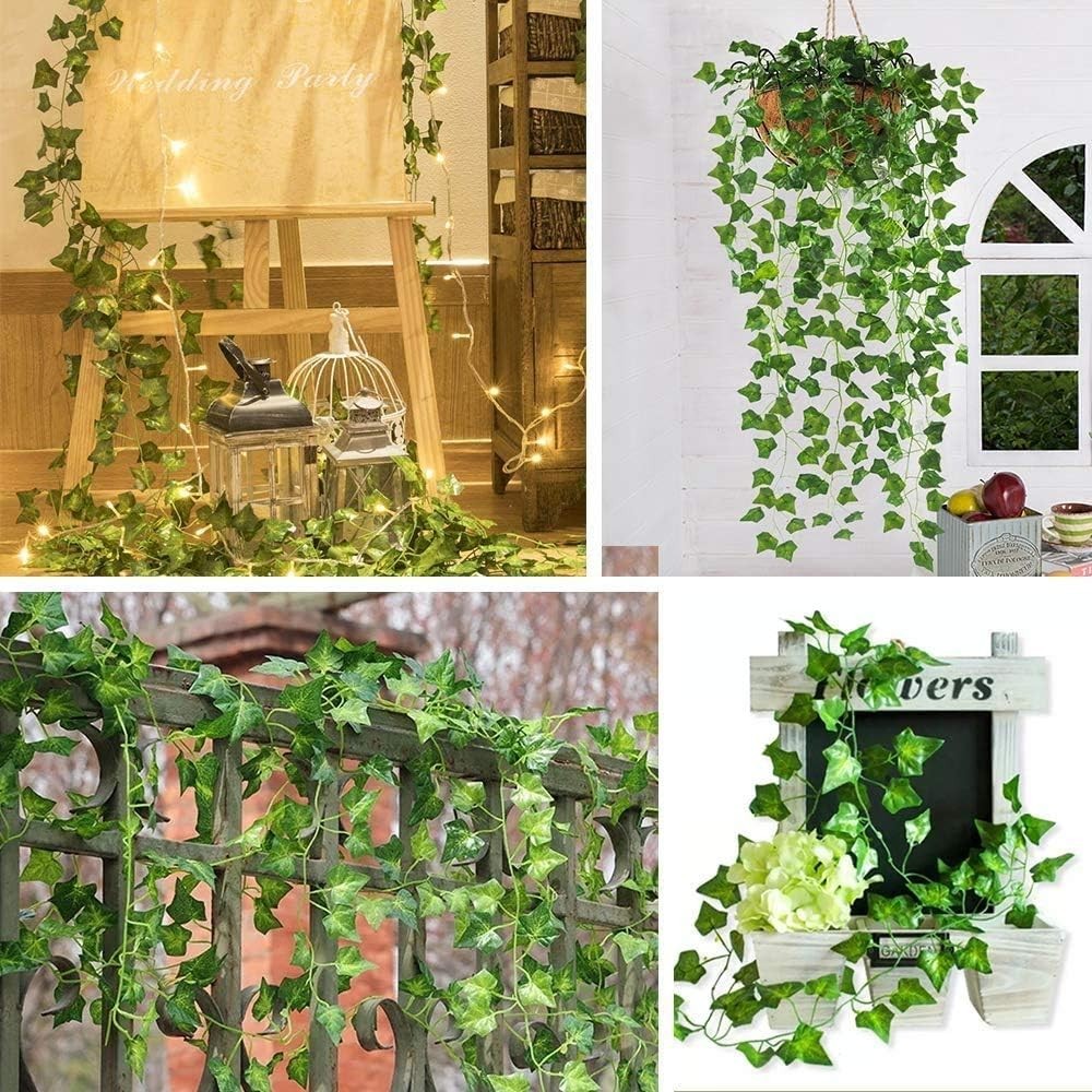12 Pack 84Ft Artificial Ivy Garland, Fake Vines UV Resistant Greenery Leaves …