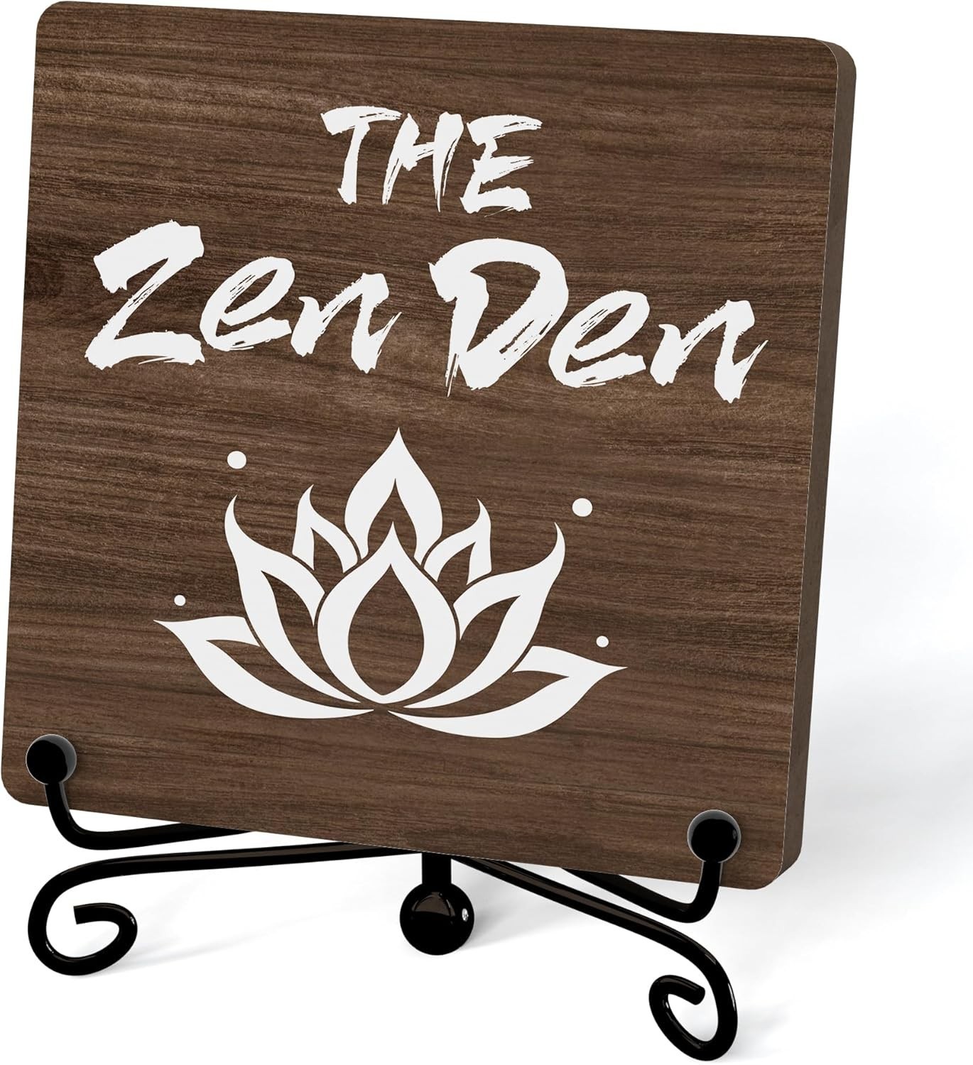 Zen Quote Wooden Desk Decor Inspirational Gift Tabletop Sign