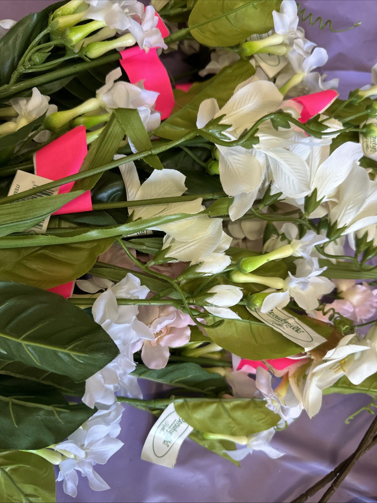 #A11 Lot 3. Artificial flowers and leaves for decorations 2+ lbs