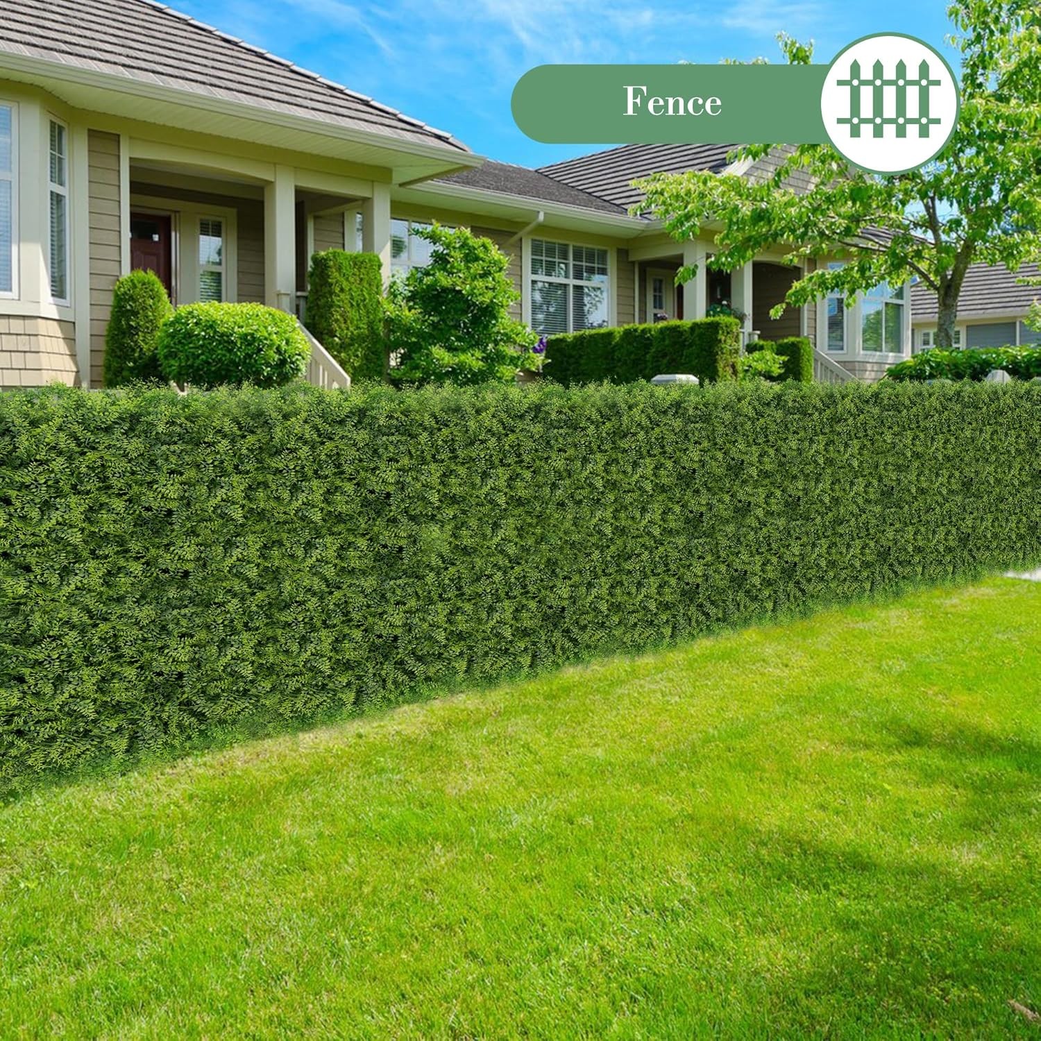 12-Pack 20″x20″ Grass Wall Panels,Thick 3.5″ Privacy Fence Screen for Home Decor