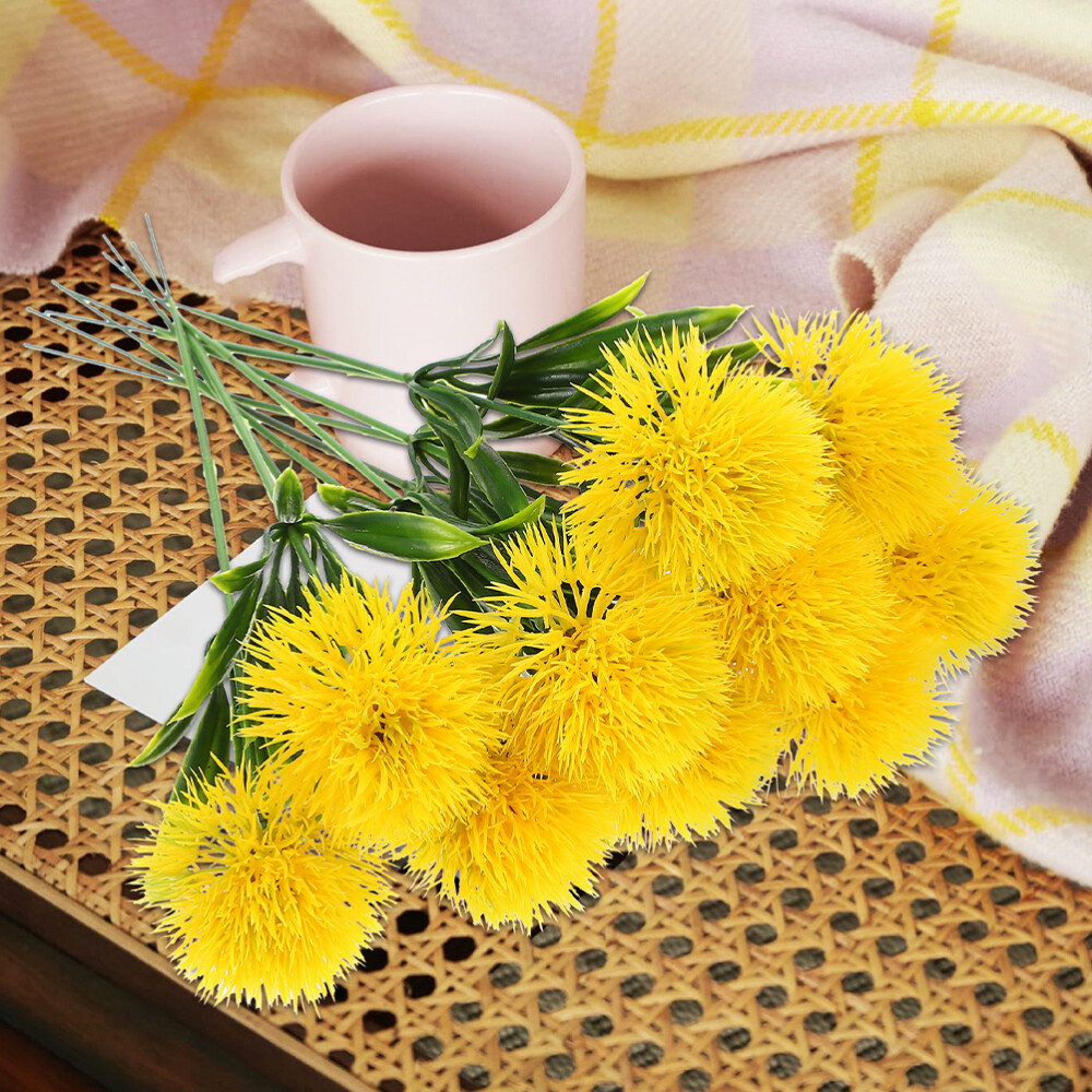 12Pcs Fake Dandelion Artificial Plant Wedding Decorations Office Vase