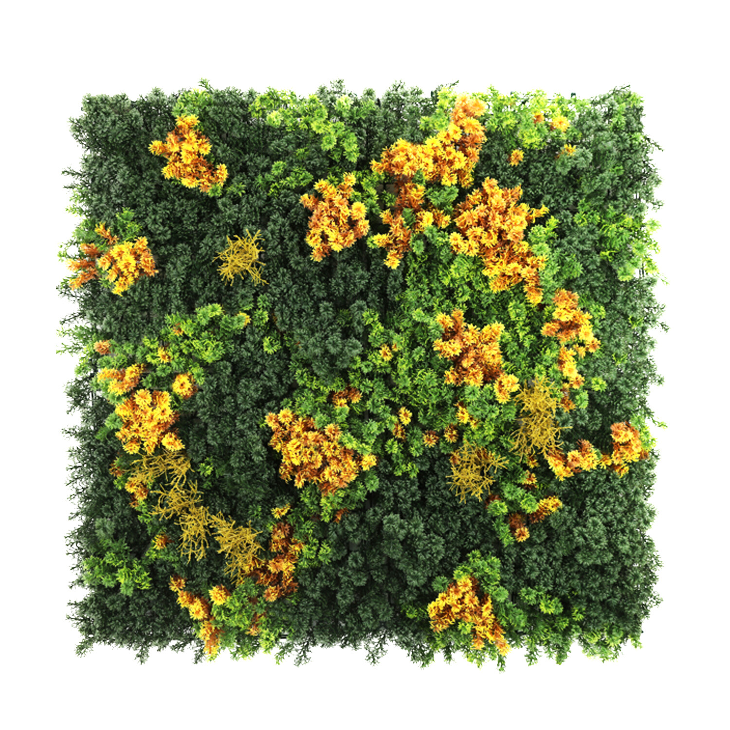 40″ Artificial Grass Mats 3D Mixed Plant Wall Ledge Decor For Home Festival #7