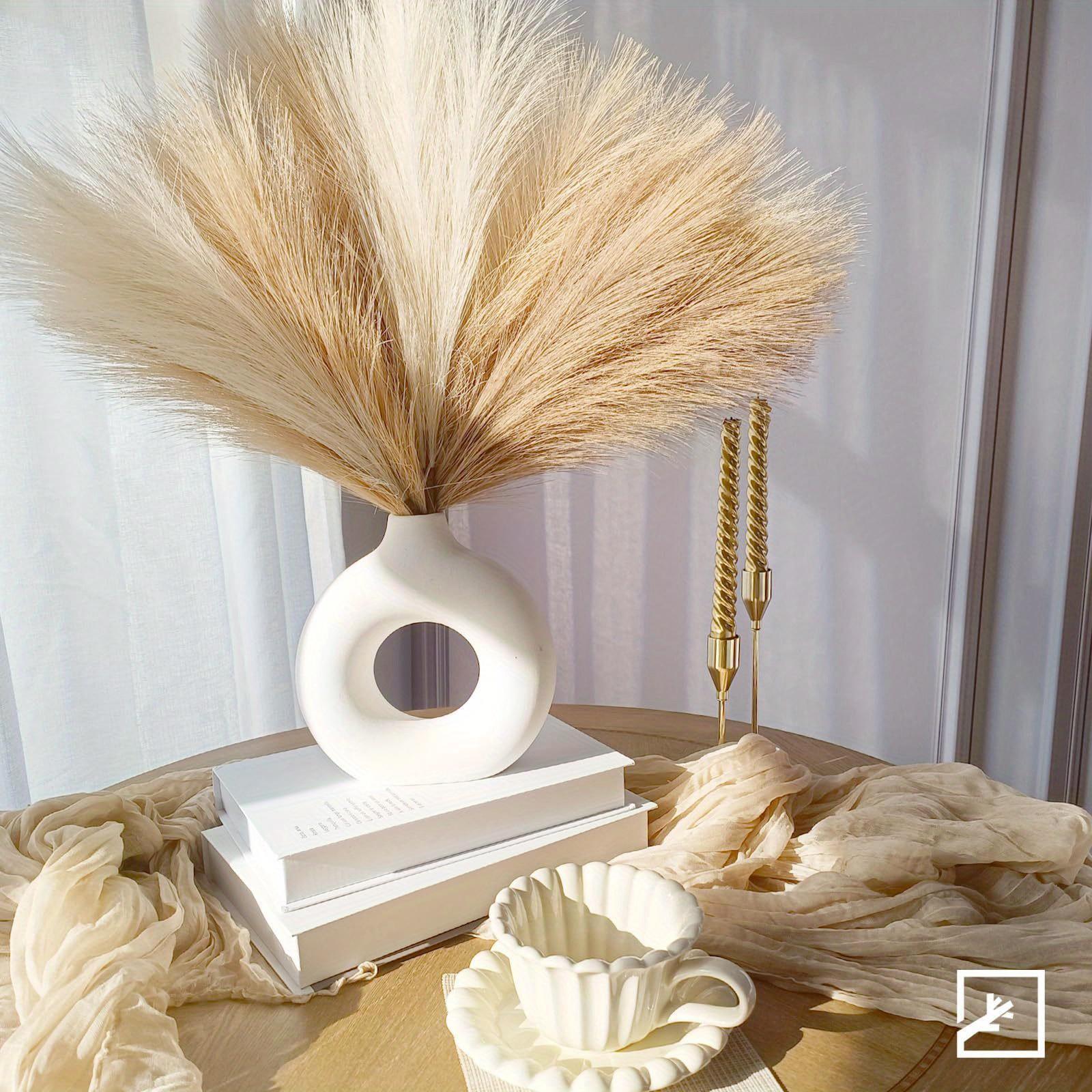 6PCS Artificial Pampas Grass Decor Flowers Fake Plant Reed for Floral Table Home