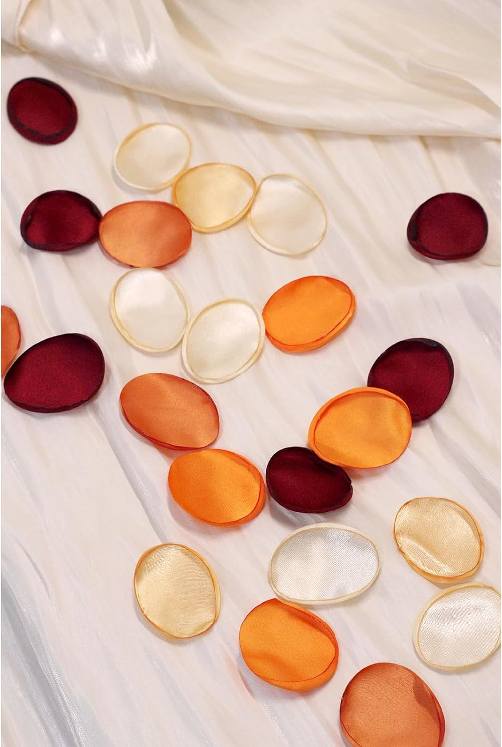 Emivery 300Pcs Artificial Flower Petals, Burnt Orange Fall Wedding Decor Silk Ro