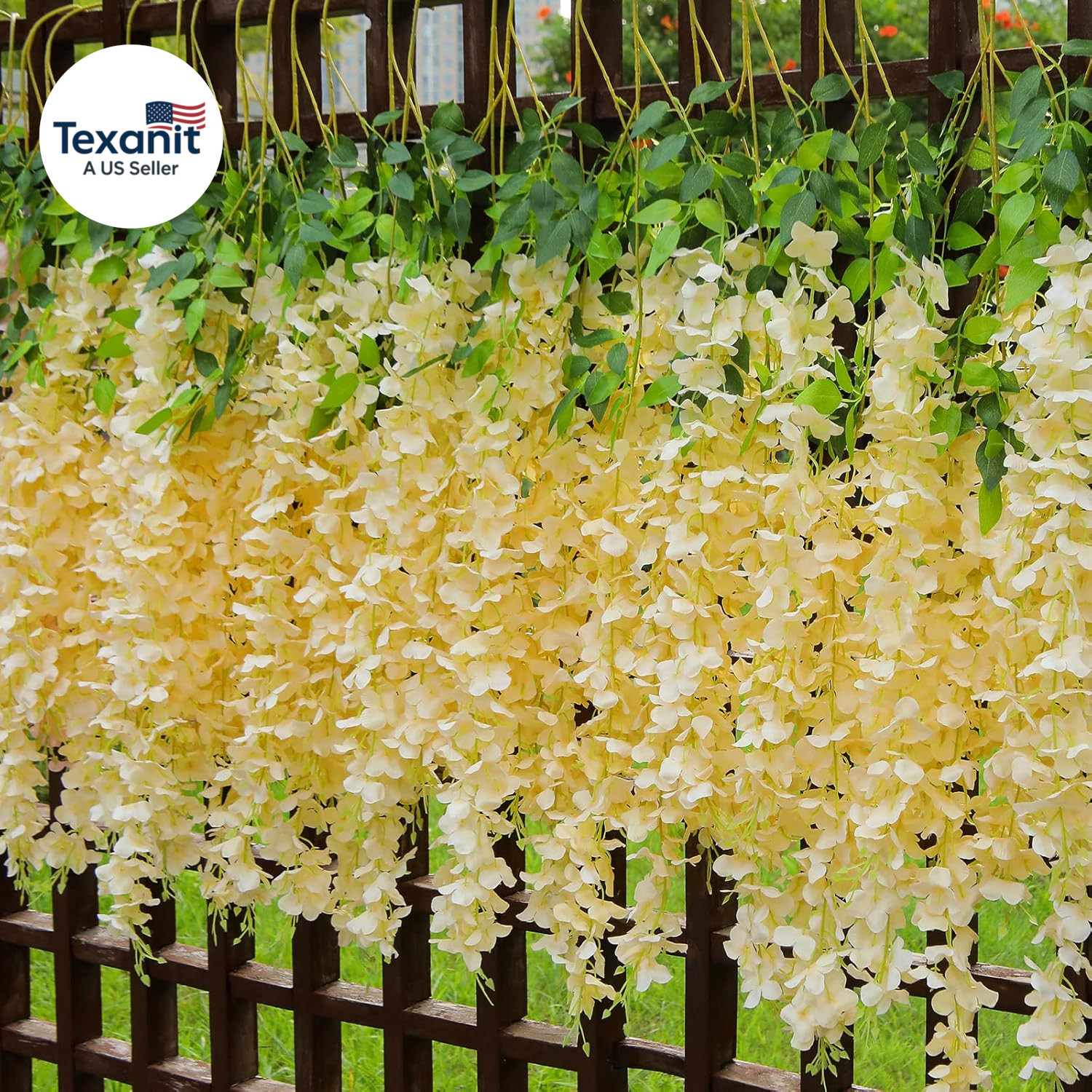 Wisteria Hanging Flowers 24 Pack Fake Flower Garland Artificial Wisteria Vines R