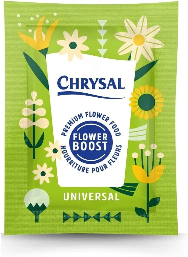 Chrysal Flower Boost – Clear Flower Food Packets for Arrangements & Bouqet (400)