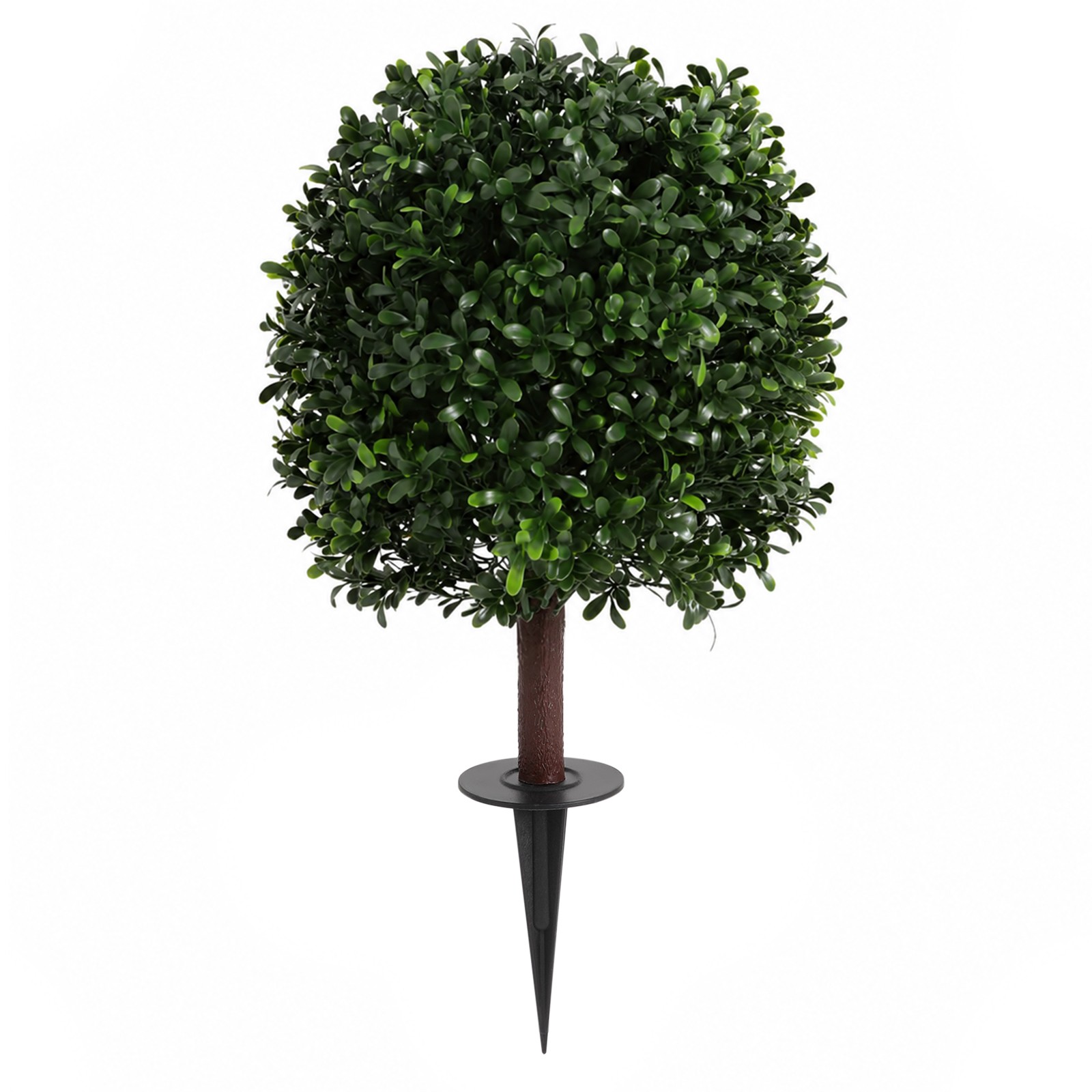 2pcs 27 inch Artificial Boxwood Topiary Ball Trees With Ground Spike UV Material