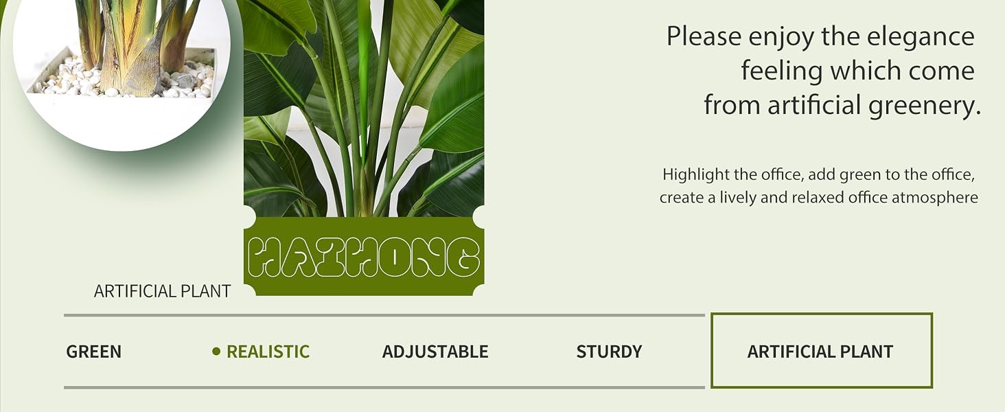 Bird of Paradise Plant Artificial 7ft,Faux Plants Indoor with White Planter,Fake