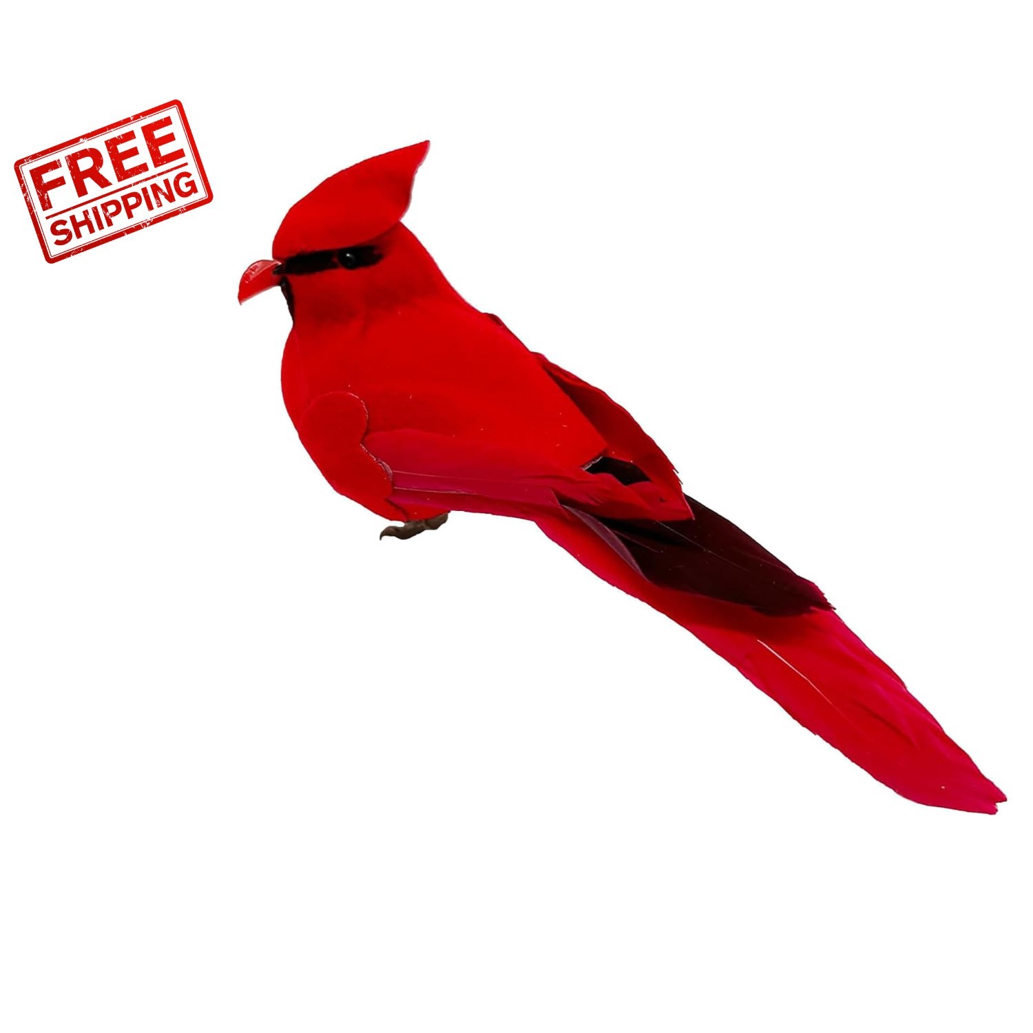 Miniature Red Cardinal Bird Figurine – Ideal for Photo Props & Floral Displays