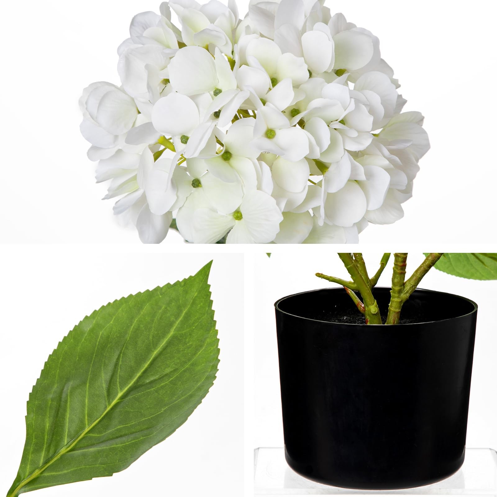 Artificial Cyclamen Flowers Plant Potted Silk Arrangement in White Pot