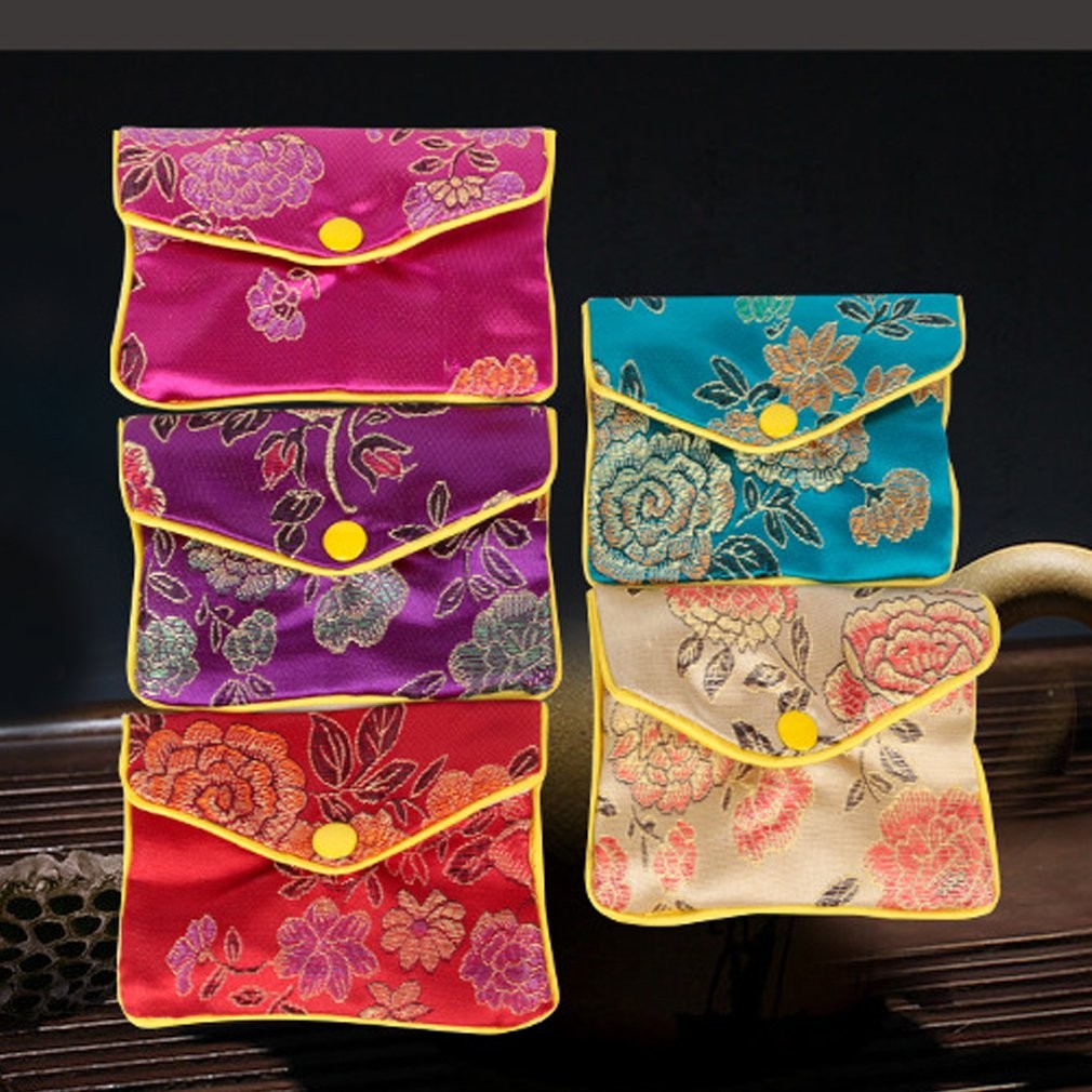 MorTime Jewellery Jewelry Silk Purse Pouch Gift Small, [Multiple Colors]