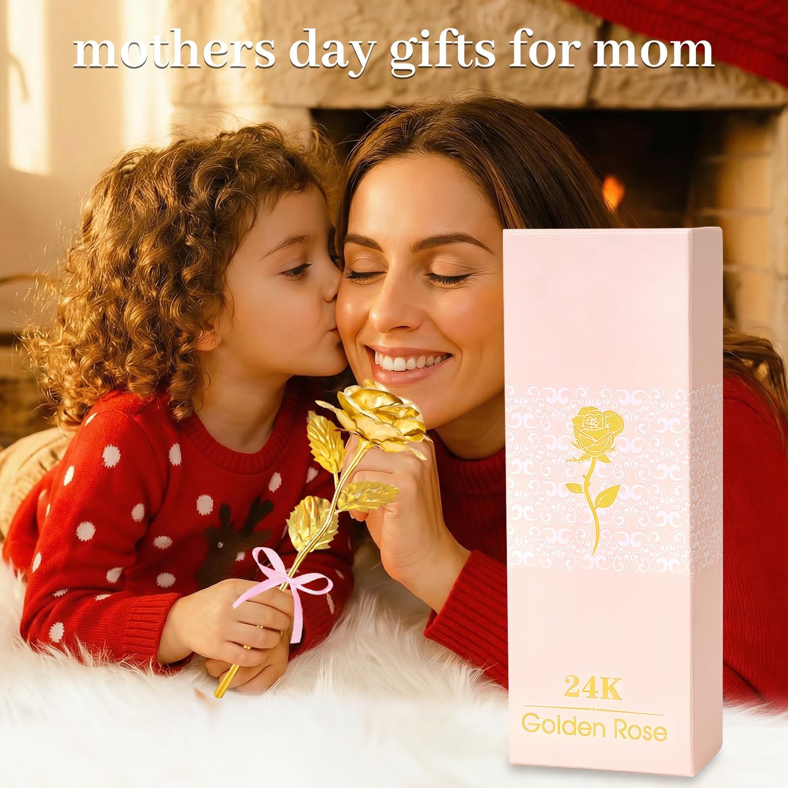 Mothers Day Mom Gifts for Grandma, Artificial Forever Flowers Galaxy Glass Et…